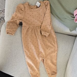 GAP Tan and Black Dotted Kids One Piece